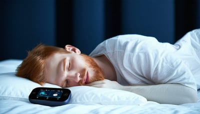 Illustration of sleep monitoring and IoT technology