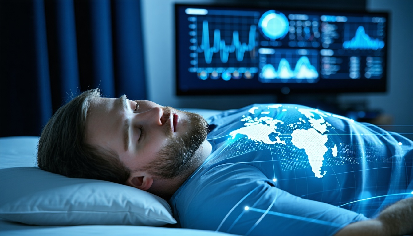 Illustration of advanced sleep monitoring technology